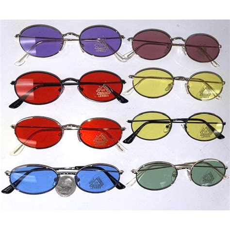 oval colored sunglasses